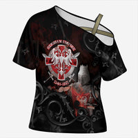 Serbian Empire Cross Shoulder Shirt Knight With Emblem Double Eagle - Wonder Print Shop
