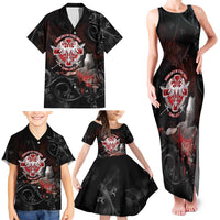 Serbian Empire Family Matching Tank Maxi Dress and Hawaiian Shirt Knight With Emblem Double Eagle - Wonder Print Shop