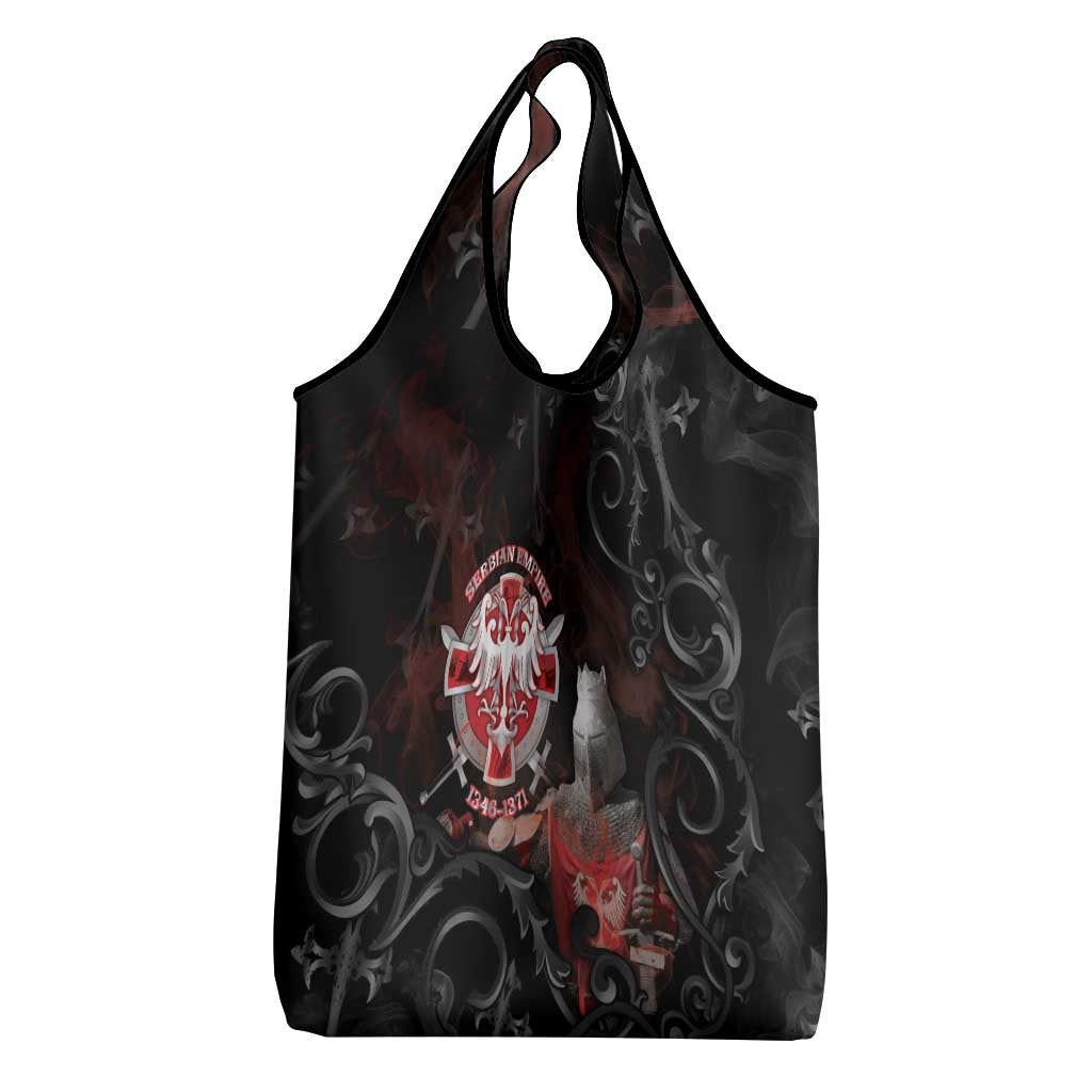 Serbian Empire Grocery Bag Knight With Emblem Double Eagle - Wonder Print Shop