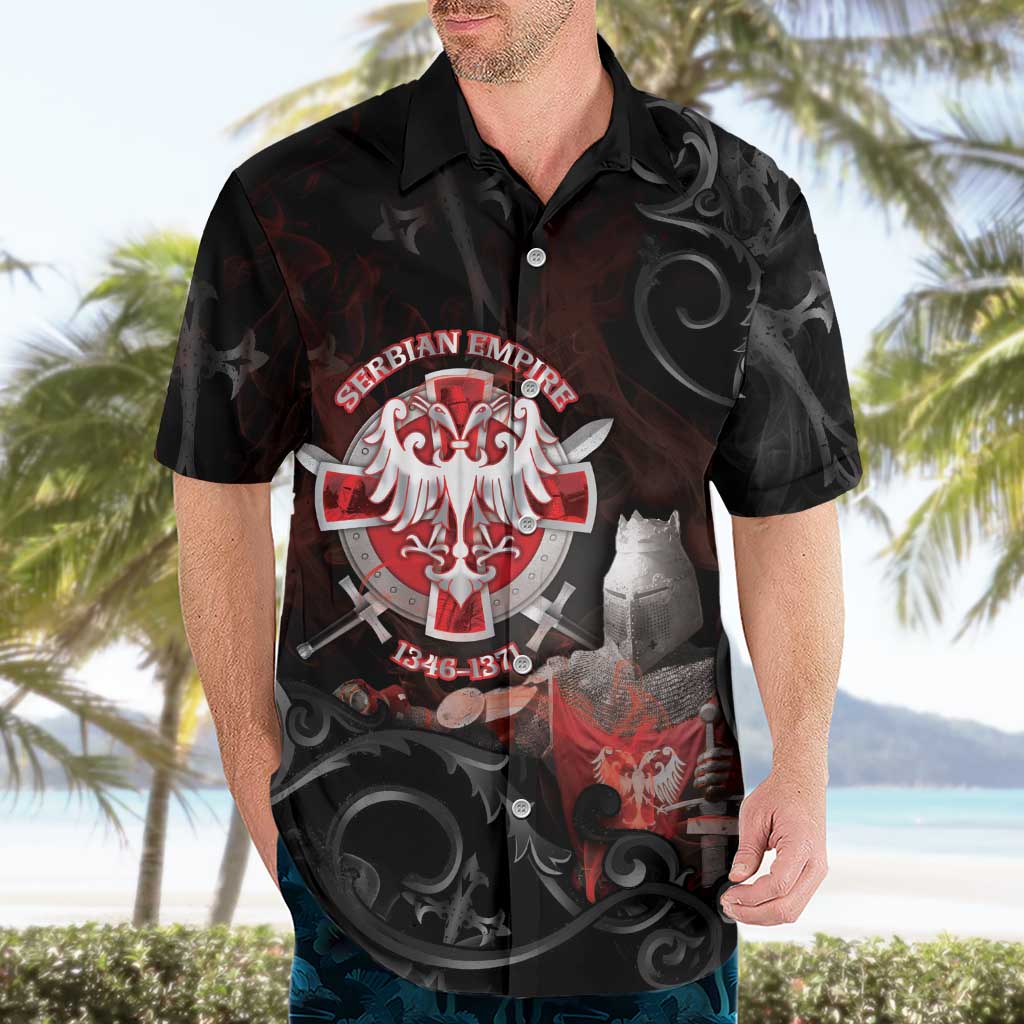 Serbian Empire Hawaiian Shirt Knight With Emblem Double Eagle - Wonder Print Shop