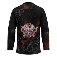 Serbian Empire Hockey Jersey Knight With Emblem Double Eagle - Wonder Print Shop