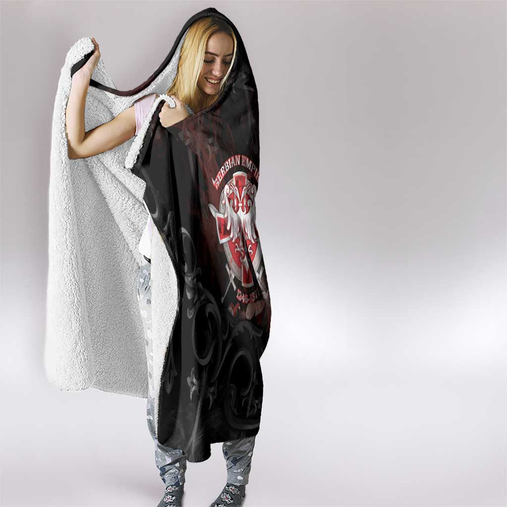 Serbian Empire Hooded Blanket Knight With Emblem Double Eagle - Wonder Print Shop