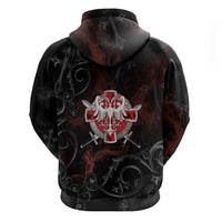 Serbian Empire Hoodie Knight With Emblem Double Eagle - Wonder Print Shop