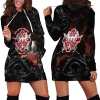 Serbian Empire Hoodie Dress Knight With Emblem Double Eagle - Wonder Print Shop