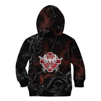 Serbian Empire Kid Hoodie Knight With Emblem Double Eagle - Wonder Print Shop