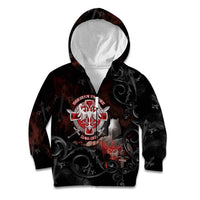 Serbian Empire Kid Hoodie Knight With Emblem Double Eagle - Wonder Print Shop