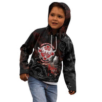 Serbian Empire Kid Hoodie Knight With Emblem Double Eagle - Wonder Print Shop