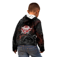 Serbian Empire Kid Hoodie Knight With Emblem Double Eagle - Wonder Print Shop