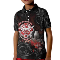 Serbian Empire Kid Polo Shirt Knight With Emblem Double Eagle - Wonder Print Shop