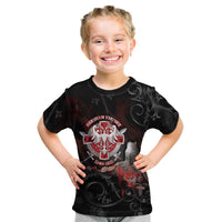 Serbian Empire Kid T Shirt Knight With Emblem Double Eagle - Wonder Print Shop