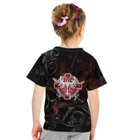 Serbian Empire Kid T Shirt Knight With Emblem Double Eagle - Wonder Print Shop