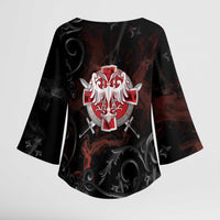 Serbian Empire Kimono Sleeve Blouse Knight With Emblem Double Eagle - Wonder Print Shop