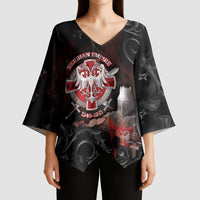 Serbian Empire Kimono Sleeve Blouse Knight With Emblem Double Eagle - Wonder Print Shop