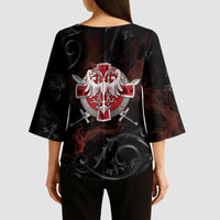 Serbian Empire Kimono Sleeve Blouse Knight With Emblem Double Eagle - Wonder Print Shop