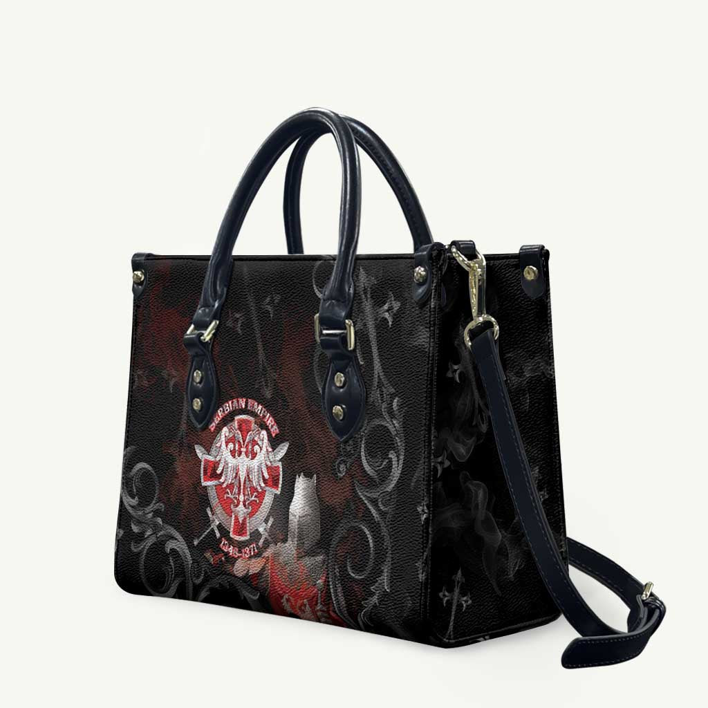 Serbian Empire Leather Bag Knight With Emblem Double Eagle - Wonder Print Shop