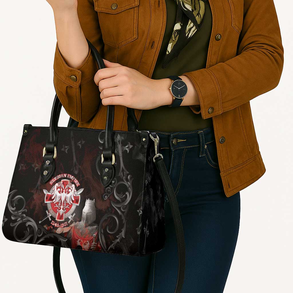 Serbian Empire Leather Bag Knight With Emblem Double Eagle - Wonder Print Shop