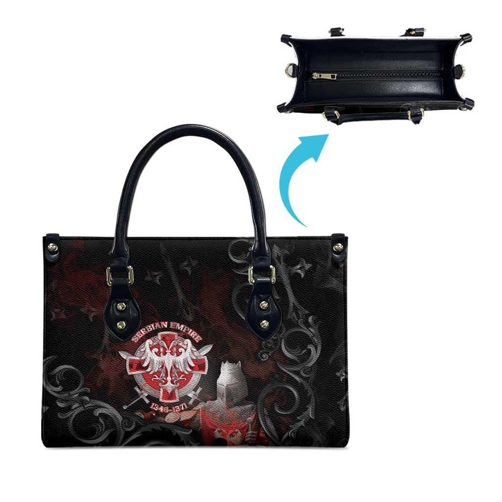 Serbian Empire Leather Bag Knight With Emblem Double Eagle - Wonder Print Shop