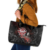 Serbian Empire Leather Tote Bag Knight With Emblem Double Eagle - Wonder Print Shop