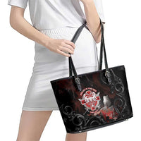 Serbian Empire Leather Tote Bag Knight With Emblem Double Eagle - Wonder Print Shop