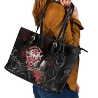 Serbian Empire Leather Tote Bag Knight With Emblem Double Eagle - Wonder Print Shop