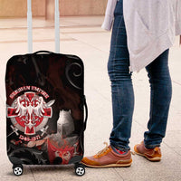 Serbian Empire Luggage Cover Knight With Emblem Double Eagle - Wonder Print Shop