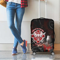 Serbian Empire Luggage Cover Knight With Emblem Double Eagle - Wonder Print Shop