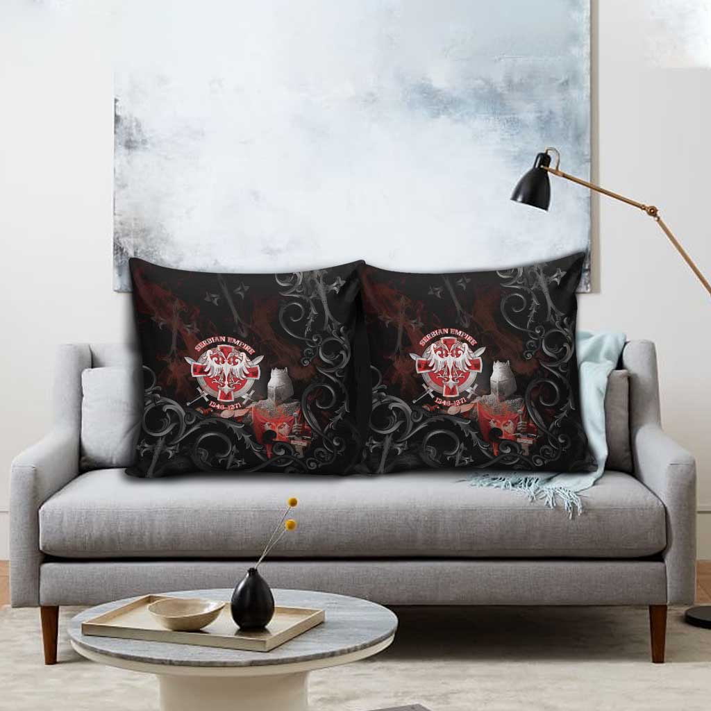 Serbian Empire Pillow Cover Knight With Emblem Double Eagle - Wonder Print Shop