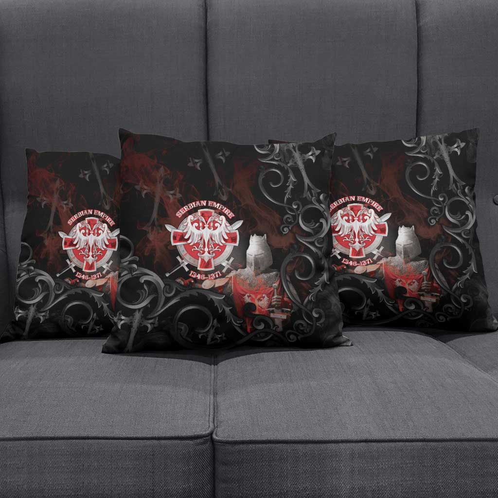Serbian Empire Pillow Cover Knight With Emblem Double Eagle - Wonder Print Shop