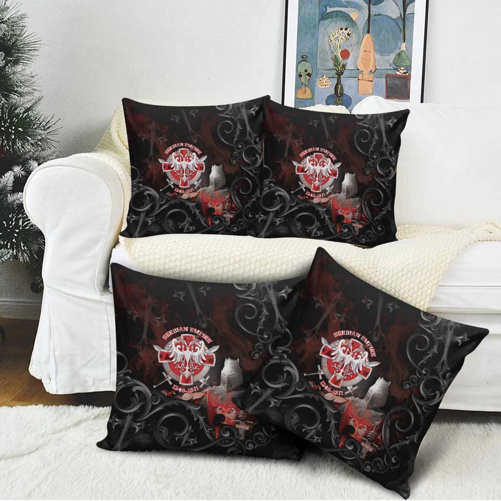 Serbian Empire Pillow Cover Knight With Emblem Double Eagle - Wonder Print Shop
