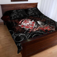Serbian Empire Quilt Bed Set Knight With Emblem Double Eagle - Wonder Print Shop