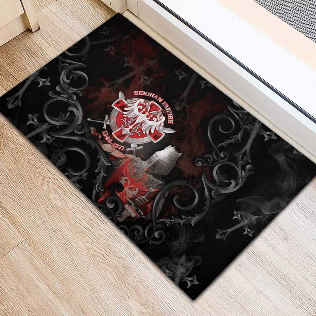 Serbian Empire Rubber Doormat Knight With Emblem Double Eagle - Wonder Print Shop