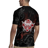 Serbian Empire Rugby Jersey Knight With Emblem Double Eagle - Wonder Print Shop