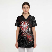 Serbian Empire Scrub Top Knight With Emblem Double Eagle - Wonder Print Shop