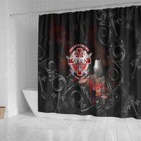 Serbian Empire Shower Curtain Knight With Emblem Double Eagle - Wonder Print Shop
