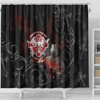 Serbian Empire Shower Curtain Knight With Emblem Double Eagle - Wonder Print Shop