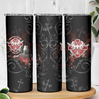 Serbian Empire Skinny Tumbler Knight With Emblem Double Eagle - Wonder Print Shop