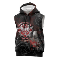 Serbian Empire Sleeveless Hoodie Knight With Emblem Double Eagle - Wonder Print Shop