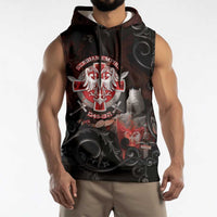 Serbian Empire Sleeveless Hoodie Knight With Emblem Double Eagle - Wonder Print Shop