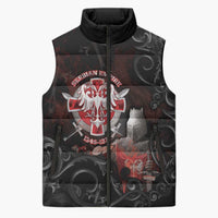 Serbian Empire Sleeveless Puffer Jacket Knight With Emblem Double Eagle - Wonder Print Shop