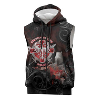 Serbian Empire Sleeveless Zip Hoodie Knight With Emblem Double Eagle - Wonder Print Shop
