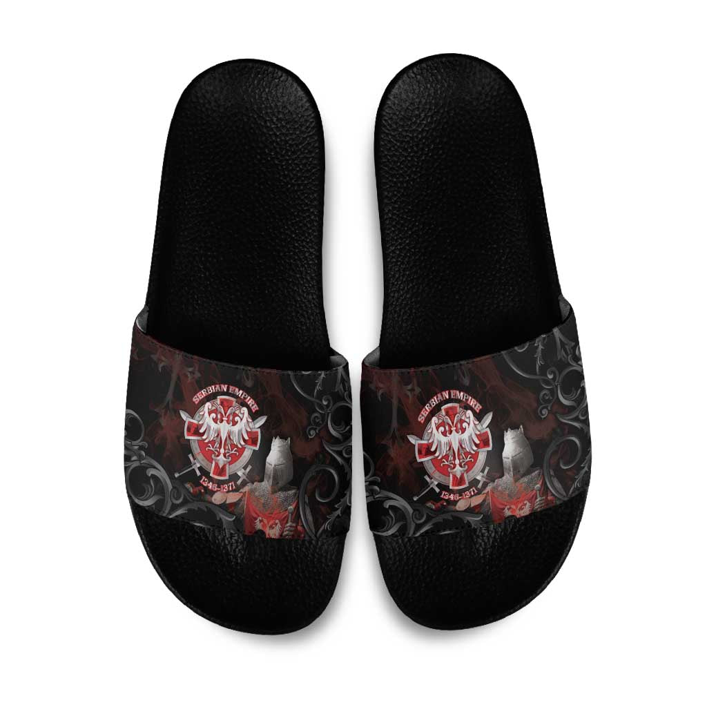 Serbian Empire Slide Sandals Knight With Emblem Double Eagle - Wonder Print Shop