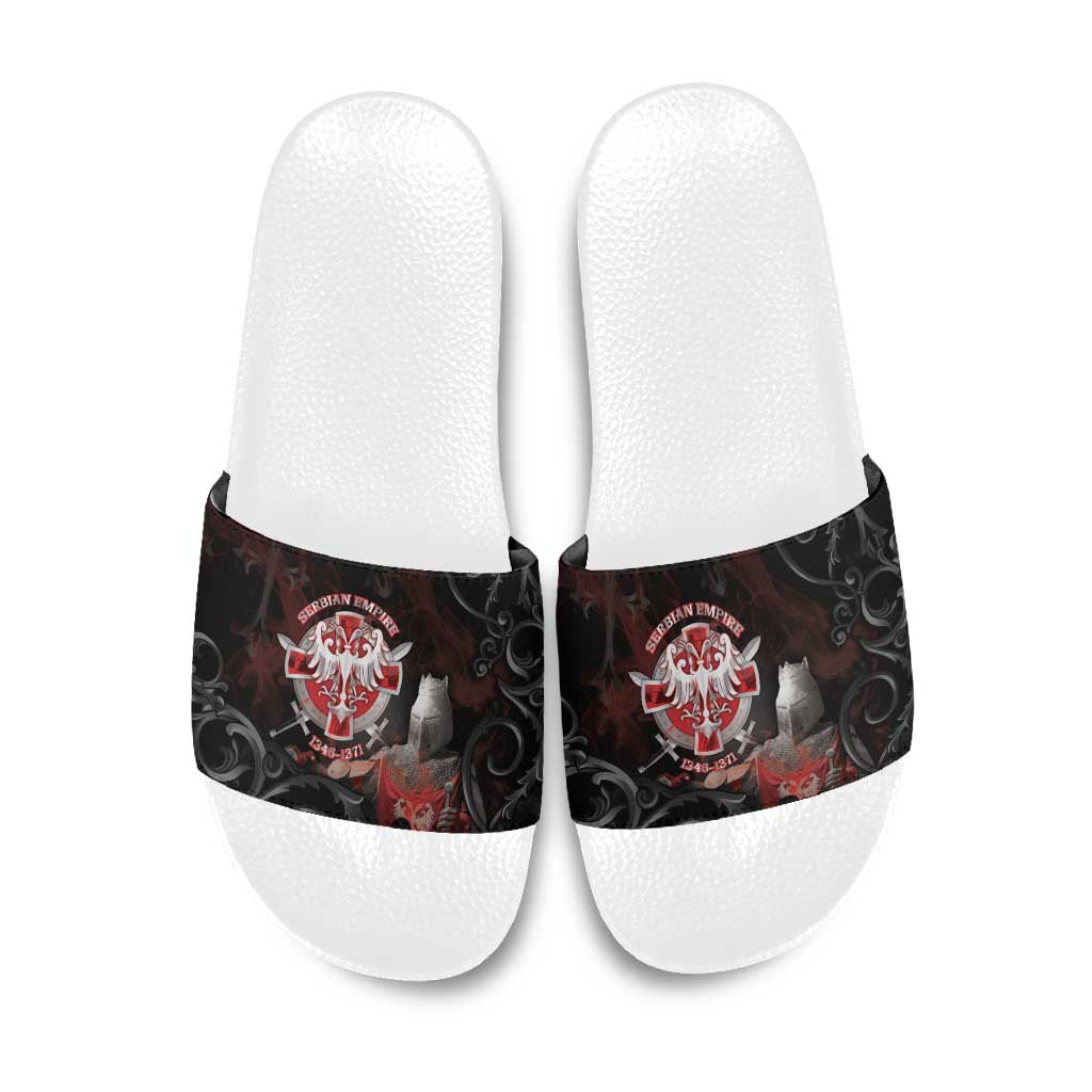 Serbian Empire Slide Sandals Knight With Emblem Double Eagle - Wonder Print Shop