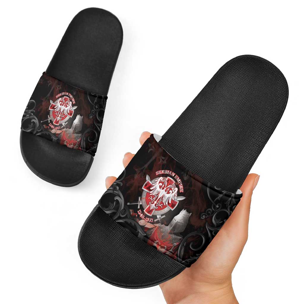Serbian Empire Slide Sandals Knight With Emblem Double Eagle - Wonder Print Shop