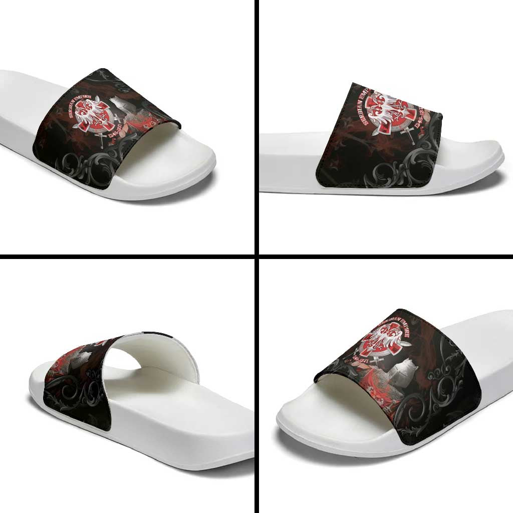 Serbian Empire Slide Sandals Knight With Emblem Double Eagle - Wonder Print Shop