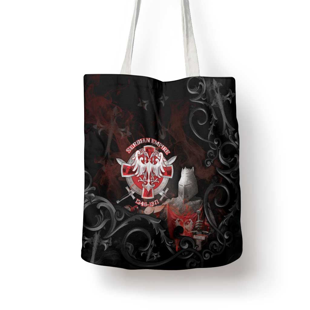 Serbian Empire Tote Bag Knight With Emblem Double Eagle - Wonder Print Shop