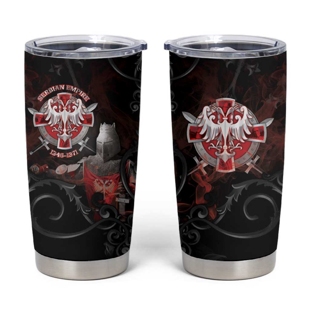 Serbian Empire Tumbler Cup Knight With Emblem Double Eagle - Wonder Print Shop
