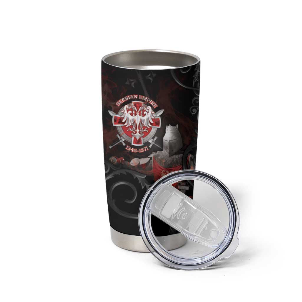 Serbian Empire Tumbler Cup Knight With Emblem Double Eagle - Wonder Print Shop