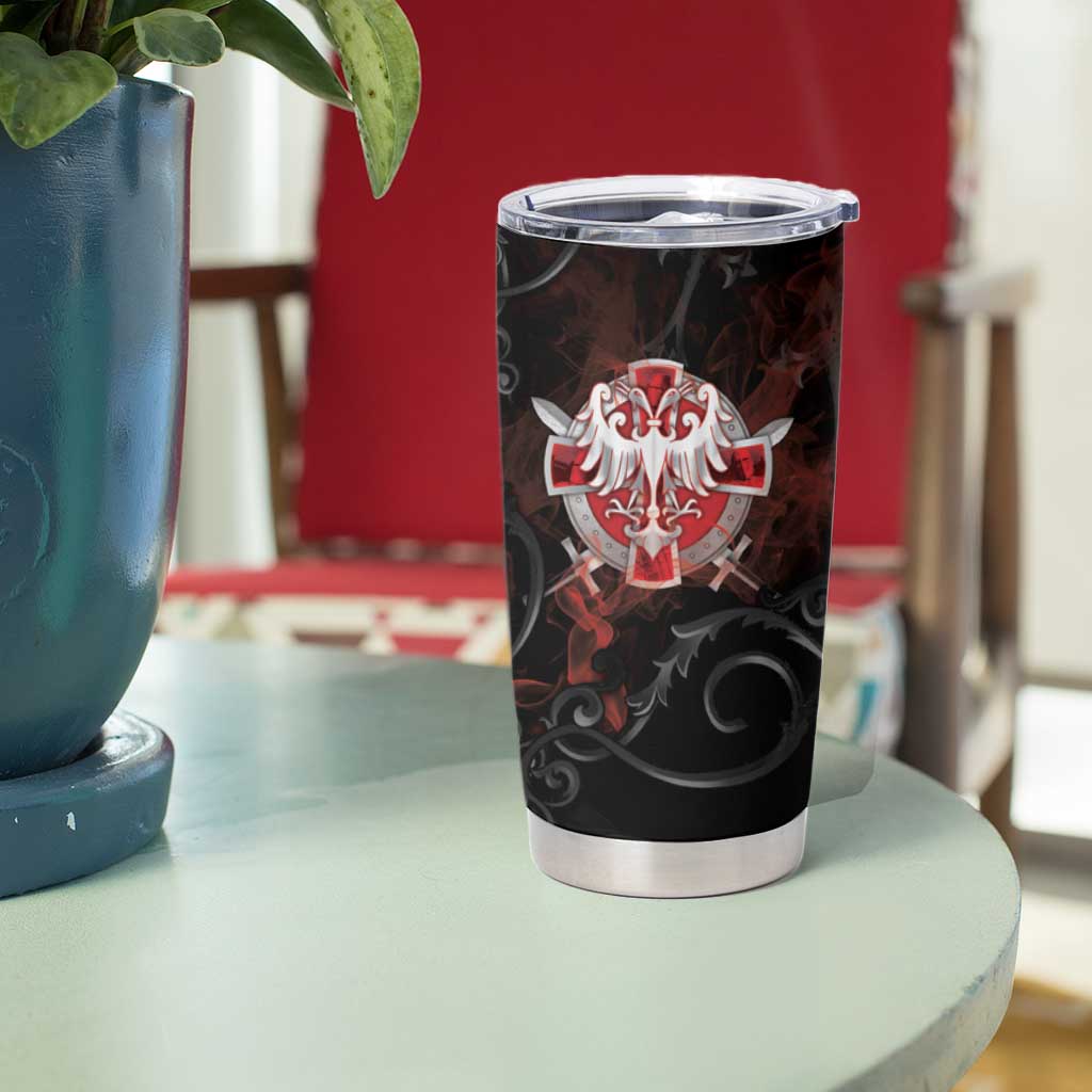 Serbian Empire Tumbler Cup Knight With Emblem Double Eagle - Wonder Print Shop