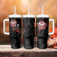 Serbian Empire Tumbler With Handle Knight With Emblem Double Eagle - Wonder Print Shop
