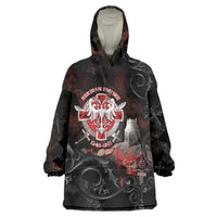 Serbian Empire Wearable Blanket Hoodie Knight With Emblem Double Eagle - Wonder Print Shop